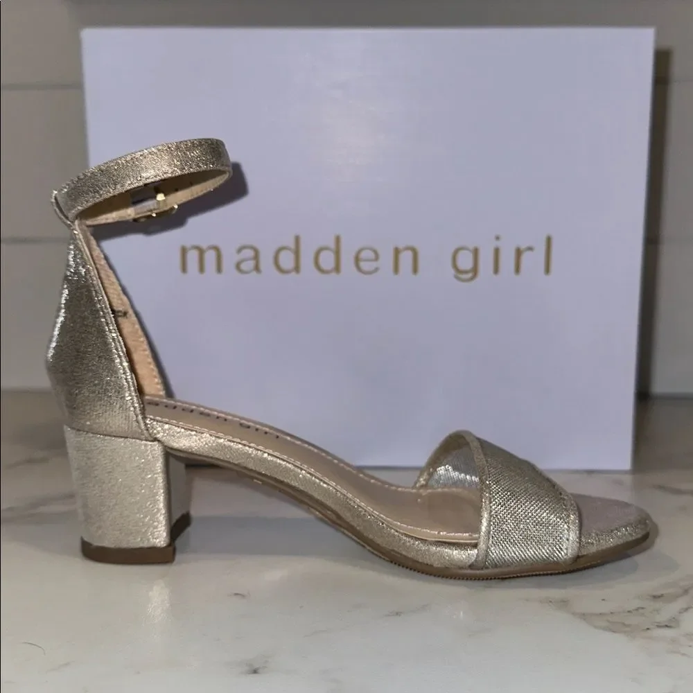 Madden Girl MMARISA Gold Mesh Heels NEW Size 13 Easter Church Wedding